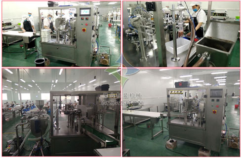 給袋式醬料自動(dòng)包裝機(jī),自立袋裝番茄醬包裝機(jī)