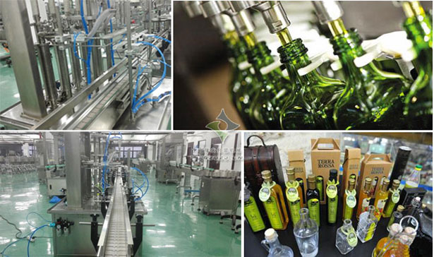 橄欖油自動(dòng)灌裝鎖蓋貼標(biāo)生產(chǎn)線