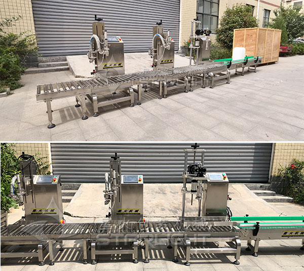 全自動果醬灌裝生產(chǎn)線-桶裝果醬糖漿灌裝生產(chǎn)線設(shè)備實拍