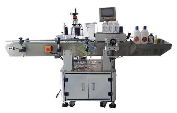 全自動搓滾式圓瓶貼標(biāo)機,塑料圓瓶自動貼標(biāo)機