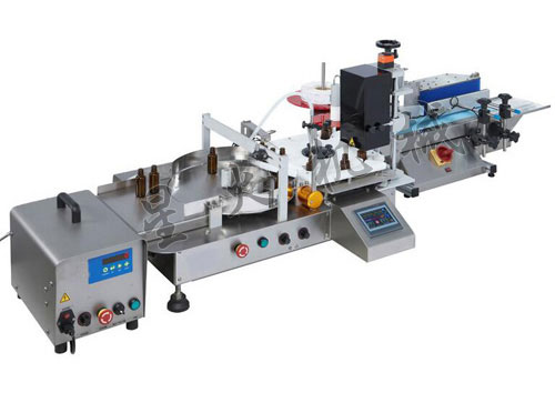 小瓶液體灌裝旋蓋貼標一體機,實驗室灌裝旋蓋生產線