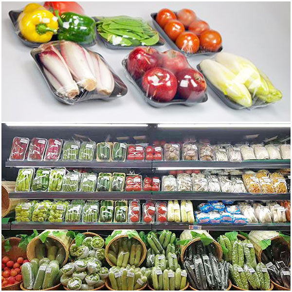 全自動果蔬保鮮膜包裝機樣品